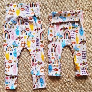 Kids Handmade Grow With Me Harem Pants